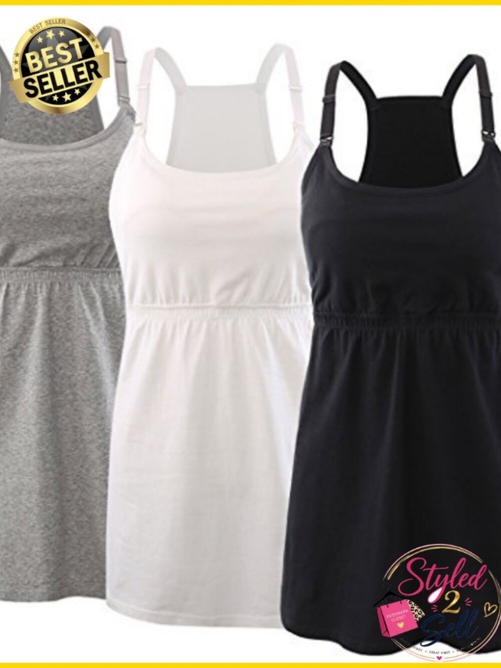 Maternity Nursing Tank Top Cotton Spandex Racerback Sleep Bra Breastfeeding Cami